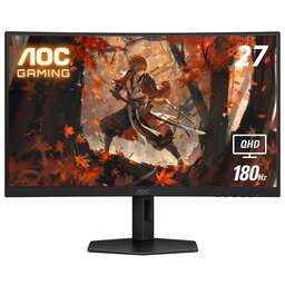 AOC Монитор 27" Gaming CQ27G4X черный VA LED 16:9 HDMI матовая HAS Piv 300cd 178гр/178гр 2560x1440 180Hz FreeSync Premium Pro DP Quad 2K (1440p) 5.91кг