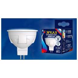 UNIEL (UL-00003989) LED-JCDR 6W/NW/GU5.3/FR/DIM PLP01WH