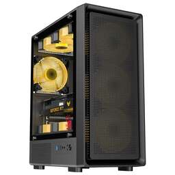 BLOODY Корпус BD-CC118 черный без БП mATX 8x120mm 2xUSB2.0 1xUSB3.0 audio bott PSU