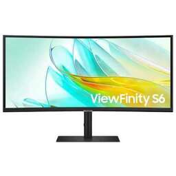 SAMSUNG Монитор 34" ViewFinity S6 S34C650UAIXCI черный VA LED 5ms 21:9 HDMI M/M полуматовая 350cd 178гр/178гр 3440x1440 100Hz FreeSync DP Ultra WQHD USB 8кг