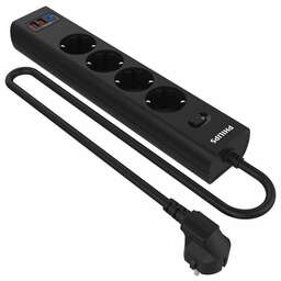 PHILIPS Сетевой фильтр CHP2145BC/51, 5м, черный