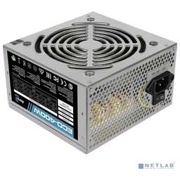 AEROCOOL 400W Retail ECO-400W ATX v2.3 Haswell, fan 12cm, 400mm cable, power cord, 20+4P, 12V 4P, 1x PCI-E 6P, 2x SATA, PATA, FDD