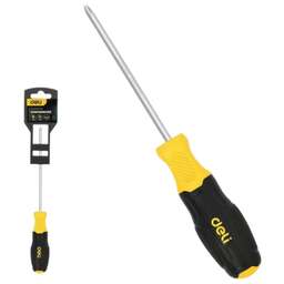 DELI Крестовая отвертка DL633075N PH0x75мм сталь Cr-V, двухкомпонентная прорезиненная рукоять