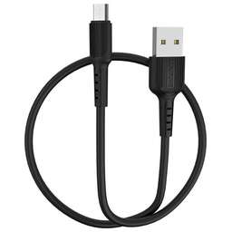 BOROFONE (6957531099499) BX16 USB (m)-microUSB (m) 1м 2.0A силикон черный