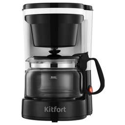 KITFORT Кофеварка капельная КТ-7486 550Вт черный/белый