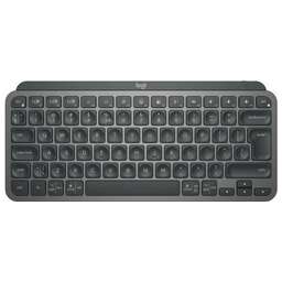 LOGITECH Клавиатура MX Keys Mini, USB, Bluetooth/Радиоканал, заводское нанесение кириллицы, темно-серый [920-010501]