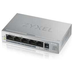 ZYXEL Коммутатор GS1005HP-EU0101F (L2) 5x1Гбит/с 4PoE+ 60W неуправляемый