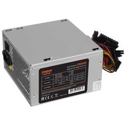 EXEGATE 450W UNS450, ATX, 12cm fan, 24p+4p, 6/8p PCI-E, 3*SATA, 2*IDE, FDD (ES261568RUS)