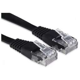BURO Патч-корд Flat 10Гбит/с 4 пары cat.6 Cu molded 1м черный RJ-45 (m)-RJ-45 (m) (BU-C6-FLAT-1M-B)