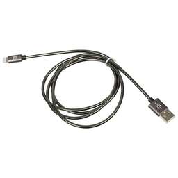 DIGMA Кабель Lightning (m) - USB (m), 1.2м, в оплетке, 2A, темно-серый [light-1.2m-g]