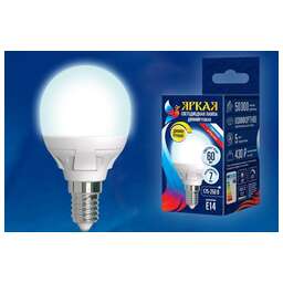 UNIEL (UL-00004300) LED-G45 7W/4000K/E14/FR/DIM PLP01WH