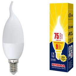 VOLPE LED-CW37-9W/WW/E14/FR/NR картон