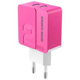 MORE CHOICE (4627151191676) NC46 2USB 2.4A Pink