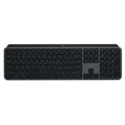 LOGITECH Клавиатура MX Keys S, USB, Bluetooth/Радиоканал, с гравировкой, графитовый + черный [920-011600]