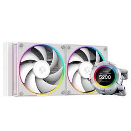 ID-COOLING Вентилятор SL240 WHITE /LCD SCREEN /300W /all Intel /all AMD