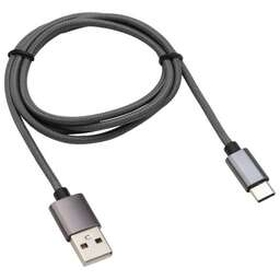 REXANT (18-1896) Кабель USB-Type-C/3A/nylon/grafit/1m/REXANT