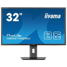 IIYAMA Монитор 31.5" ProLite XB3270QSU-B1 черный IPS 16:9 HDMI M/M матовая HAS Piv 250cd 178гр/178гр 2560x1440 100Hz DP 2K USB 8.6кг