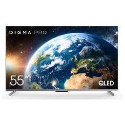 DIGMA PRO 55" Телевизор QLED 55D QLED, 4K Ultra HD, СМАРТ ТВ, Google TV, черный графит