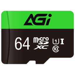 AGI Карта памяти microSDXC 64GB Memory Card Choice TF138 064GU1TF138-R2 UHS-I U1 Class 10, Adapter, 100/30 MB/s, RTL 2 in 1