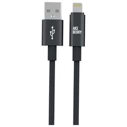 AKSBERRY (6900295510014) X163 Nylon silk USB-A – Lightning, черный