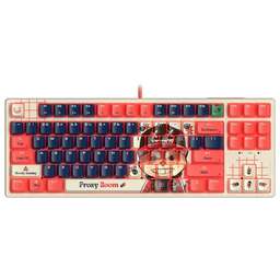 A4TECH Клавиатура AT87 Proxy Boom бежевый/красный USB for gamer LED (AT87) кабель 1.8м
