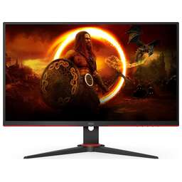 AOC 23.8" Монитор Gaming 24G2SAE, 1920x1080, VA, 165Гц, 2хHDMI, 1хDP, черный/красный