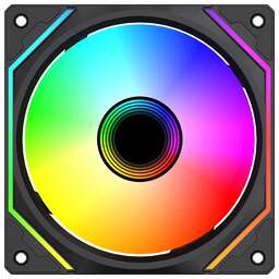 BLOODY Вентилятор для корпуса BD-CF120ARGB5 LCD ARGB 120х120x25 черный 4-pin 26дБ (BD-CF120ARGB5-BK) Ret