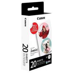 CANON Наклейки Zink ZINK ZP-2030-2C-20 (2 круга), для сублимационных принтеров, 20л, белый, 2шт [4967c003]