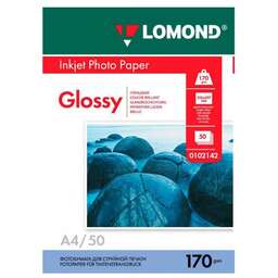LOMOND Фото 0102142 A4/170г/м2/50л./белый глянцевое для струйной печати