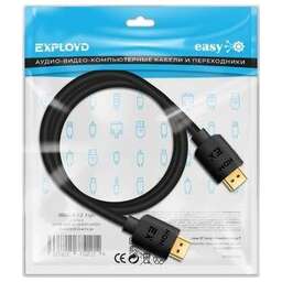 EXPLOYD EX-K-1490 HDMI-HDMI/V2.0/4K 60Hz/круглый/чёрный/2М