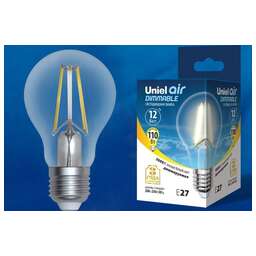 UNIEL (UL-00005183) LED-A60-12W/3000K/E27/CL/DIM GLA01TR