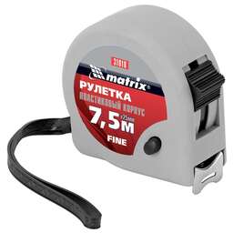 MATRIX Рулетка Fine,7,5 м х 25 мм,пластиковый корпус 31018