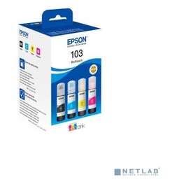 EPSON C13T00S64A Контейнер 103 набор чернил для L1110/L3100/3101/3110/3150/3151, 65 мл. 4-COLOUR