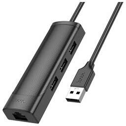 HOCO Разветвитель USB HB42 3порт. черный