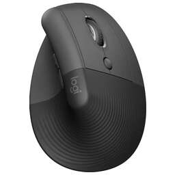 LOGITECH Мышь Lift графитовый оптическая 4000dpi silent беспров. BT/Radio USB для ноутбука 5but (910-006479)