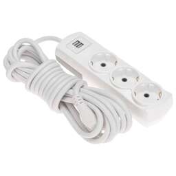 REXANT Удлинитель PREMIUM 3 гнезда, 5м, 3х1,5мм², с/з, 2 USB, белый
