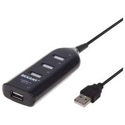 REXANT (18-4105) РАЗВЕТВИТЕЛЬ USB 2.0 НА 4 ПОРТА