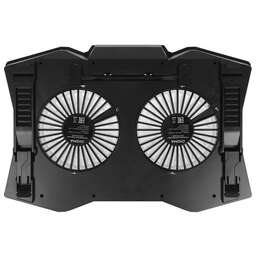 DIGMA Подставка для ноутбука D-NCP180-2x110RGB, 18", 410х280х34 мм, 2хUSB, вентиляторы 2 х 110 мм, 700г, черный