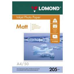 LOMOND Фотобумага 0102085 A4/205г/м2/50л./белый матовое для струйной печати