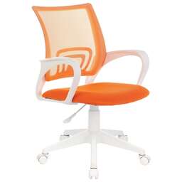 БЮРОКРАТ Кресло CH-W695NLT оранжевый TW-38-3 TW-96-1 сетка/ткань крестов. пластик пластик белый