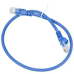 LANMASTER Патч-корд LAN-PC45/U5E-0.5-BL UTP RJ-45 вил.-вилка RJ-45 кат.5E 0.5м синий LSZH (уп.:1шт)