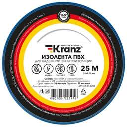 KRANZ (KR-09-2205) 0.13Х19 ММ, 25 М, СИНЯЯ