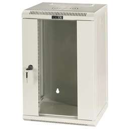 LANMASTER Шкаф коммутационный (TWT-CBW10G-6U-3X3-GY) настенный 6U 312x300мм пер.дв.стекл 30кг серый IP20 сталь