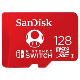 SANDISK Карта памяти microSDXC UHS-I U3 128 ГБ, 100 МБ/с, Class 10, Nintendo Switch, 1 шт. [sdsqxao-128g-gn3zn]