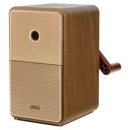 DELI Точилка для карандашей механическая 71160Brown 1 отверстие пластик коричневый