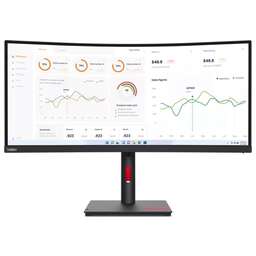 LENOVO Монитор 34" ThinkVision T34w-30 черный VA LED 21:9 HDMI матовая HAS Piv 3000:1 350cd 178гр/178гр 3440x1440 60Hz DP QHD USB 9.5кг
