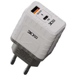 DEFENDER (83230) UPA-132 30W, USB A+C, белый