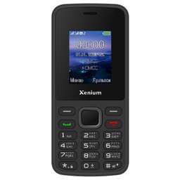 XENIUM Мобильный телефон X175 черный моноблок 2Sim 1.77" 128x160 Nucleus GSM900/1800 MP3 FM