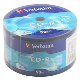 VERBATIM Оптический диск CD-R 700Мб 52x, 50шт., bulk [43787]