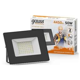 GAUSS Прожектор уличный Elementary 613527150 светодиодный 50Втчерный